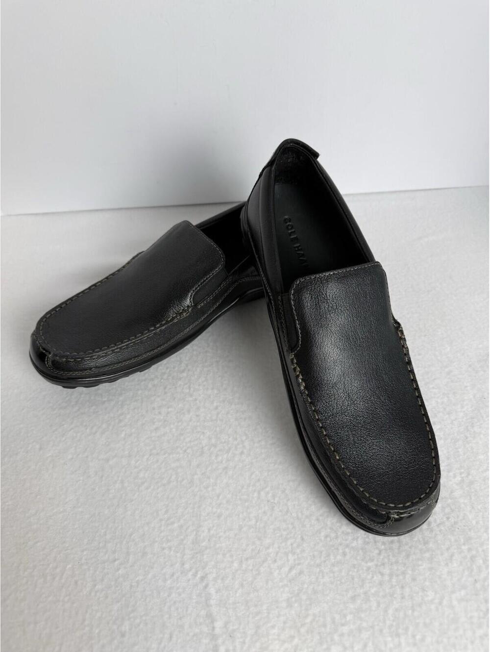 Cole Haan Grand+ Venetian Driver Loafers Mens Size 10.5 Black Preppy Casual Shoe